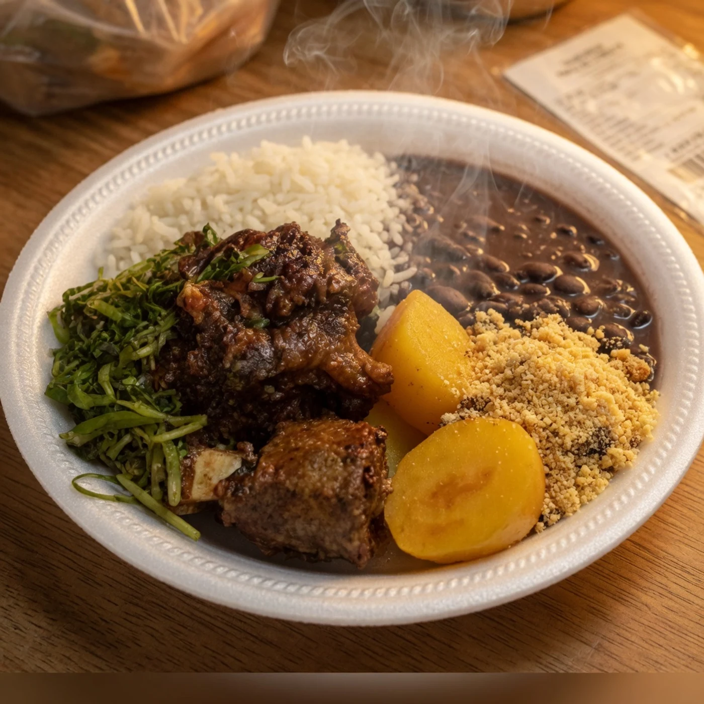 Costela bovina com batata e agrião P